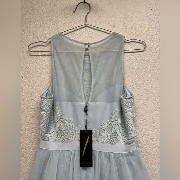 BCBGMaxAzria Pale Blue Lace Bodice Tulle Gown woman’s 2 NWT MRSP $468 - Picture 4 of 11